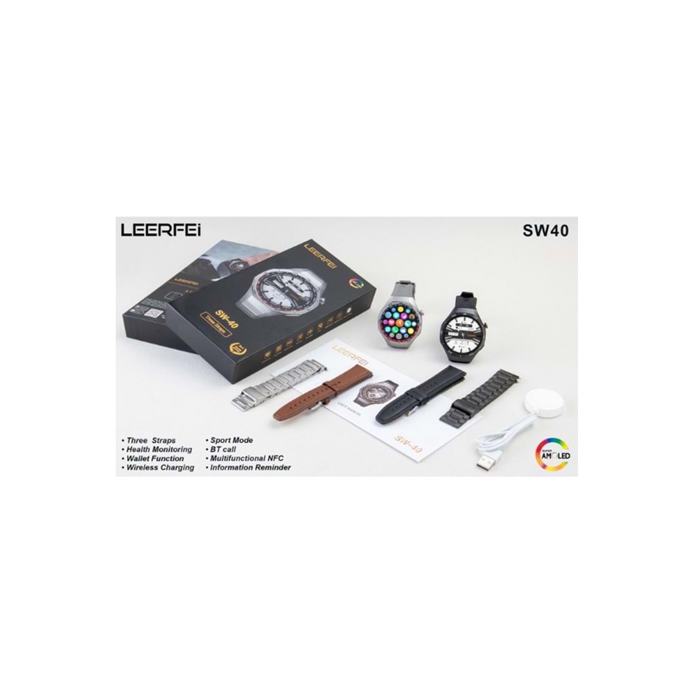 SW-40 // AKILLI SAAT 3 KORDONLU // LEERFEI