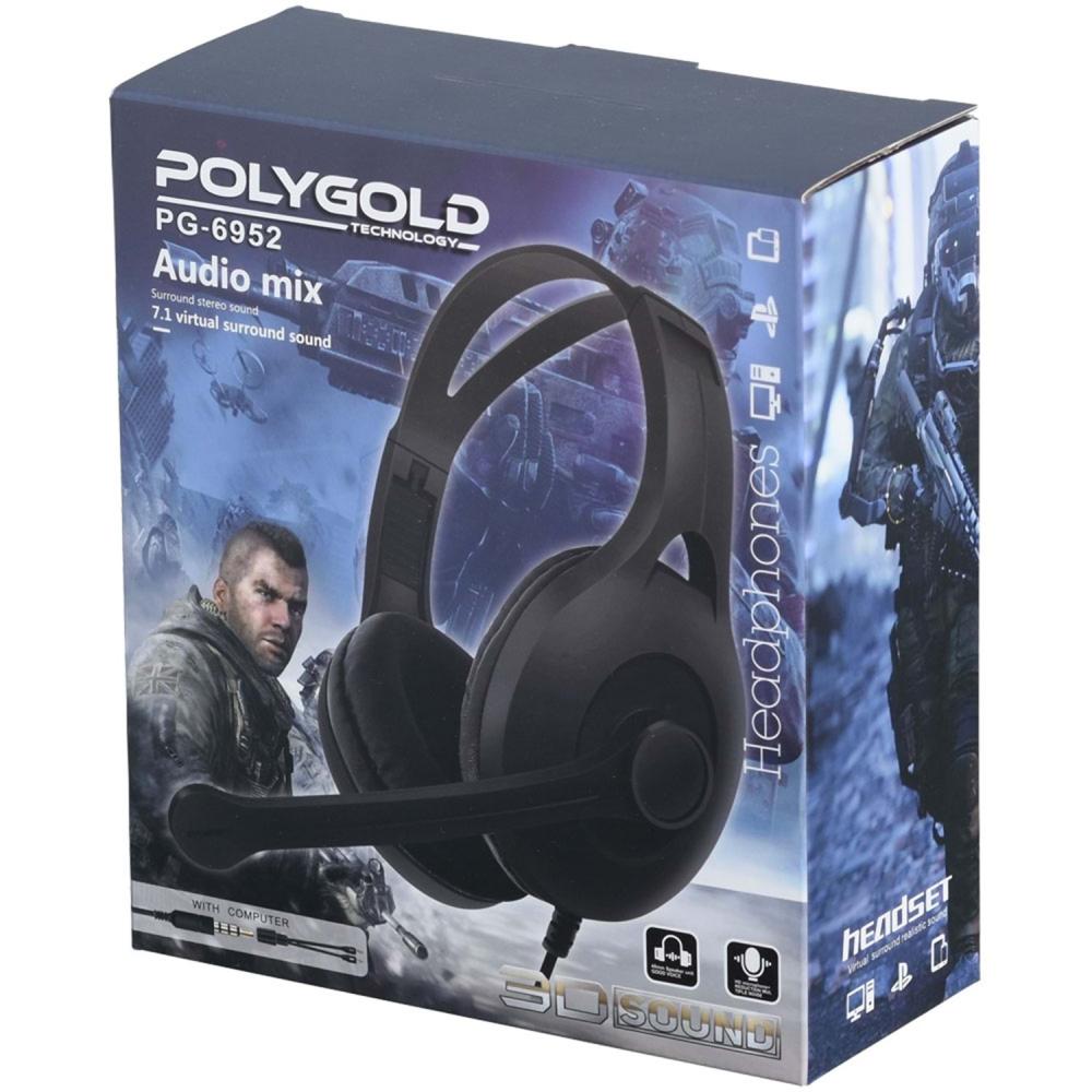 PG-6952 // RGB IŞIKLI OYUNCU PORTATİF KULAKLIK // POLYGOLD
