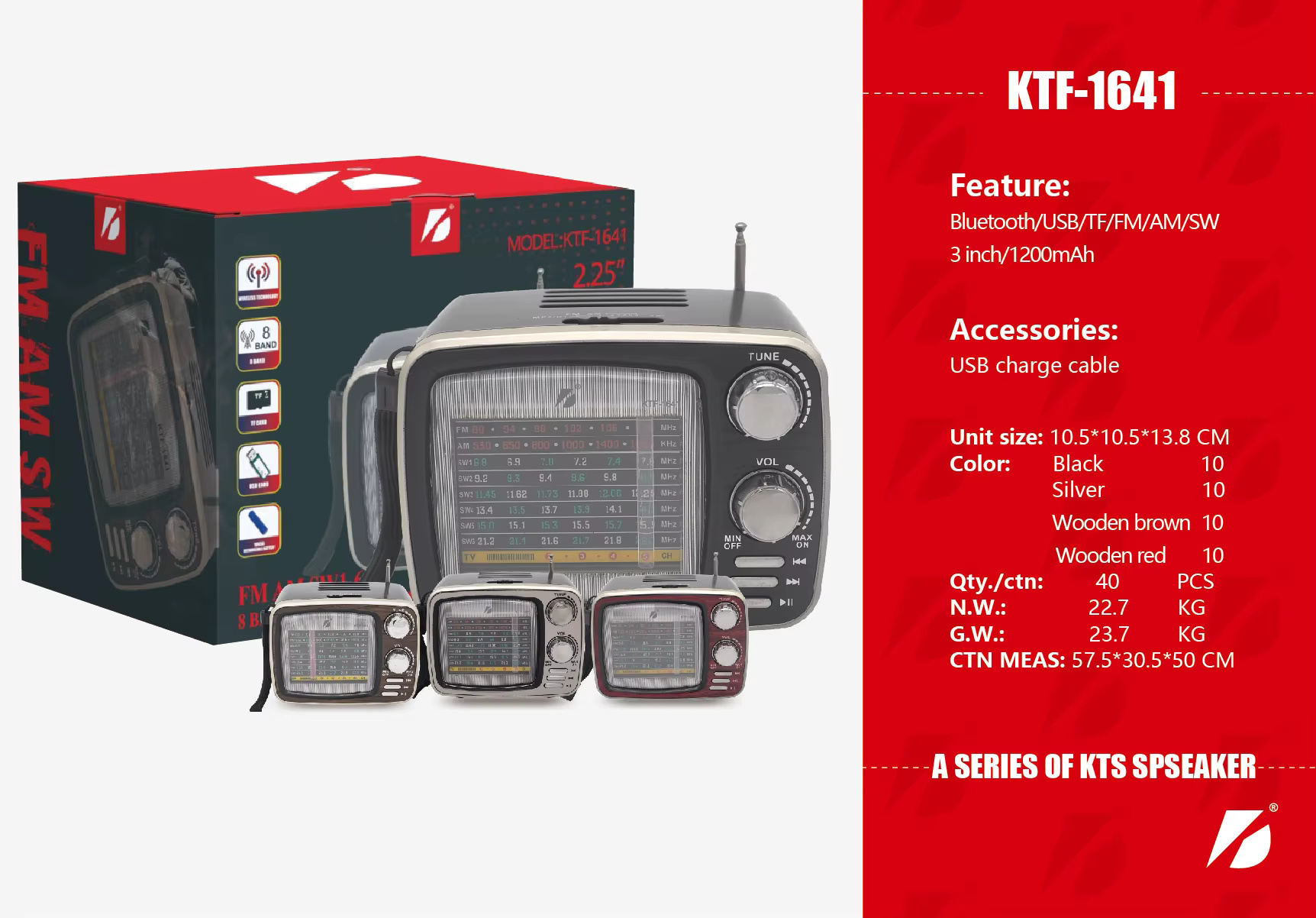 KTF-1641 // BLUETOOTH NOSTALJİ SPEAKER