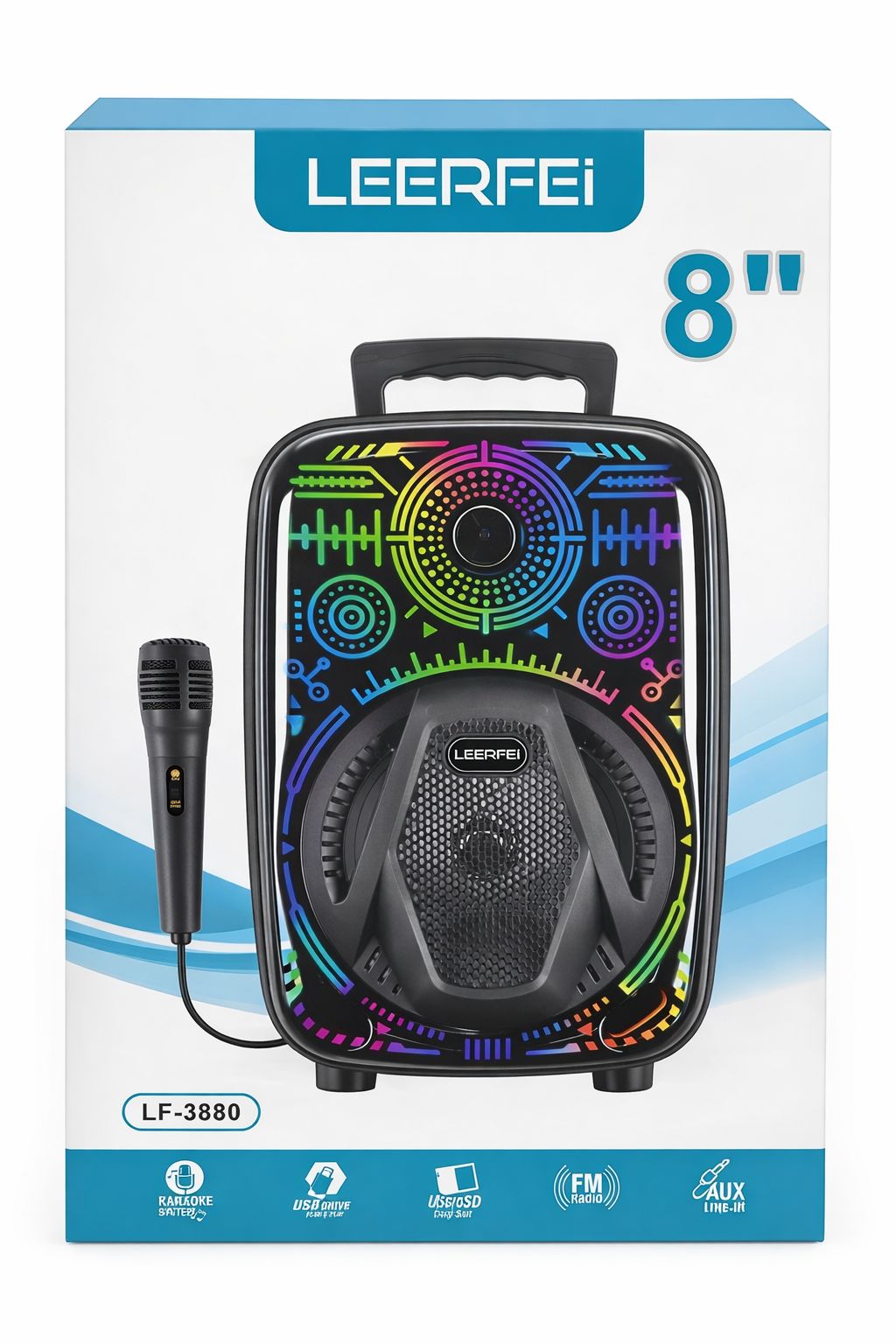 LF-3880 SPEAKER BLUETOTH IŞIKLI  LEERFEİ