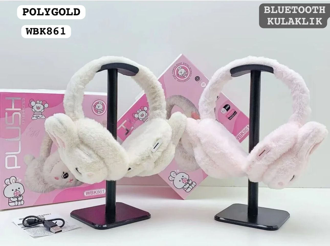WBK861  KEDİCİK PELUŞ BLUETOOTH KULAKLIK LEERFEİ