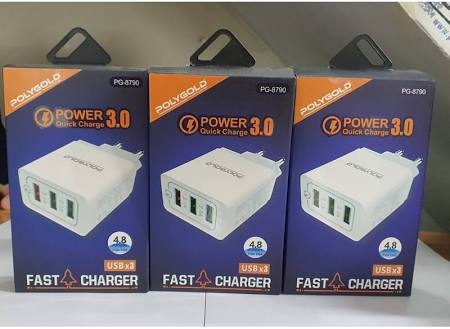 POLYGOLD 3USB ÇIKIŞLI 3.0 HIZLI ŞARJ ALETİ PG-8790