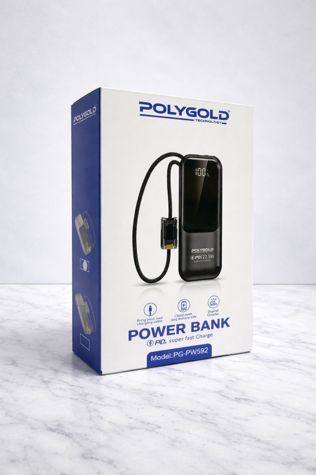 PG-PW592 POWER BANK 13000 MAH  KABLOLU FAST ÖZELLİKLİ
