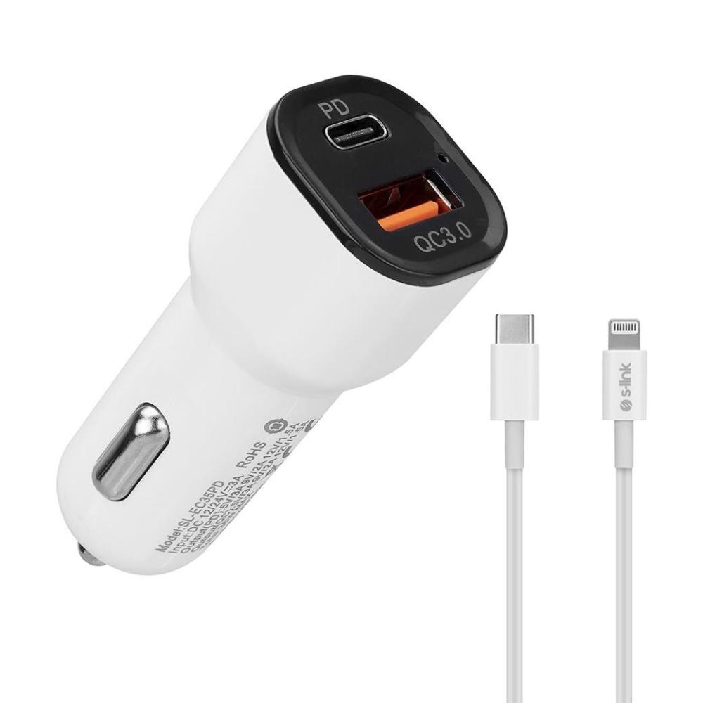 PG-38 TYPC VE USB GİRİŞLİ 3.0 OTO ŞARJI