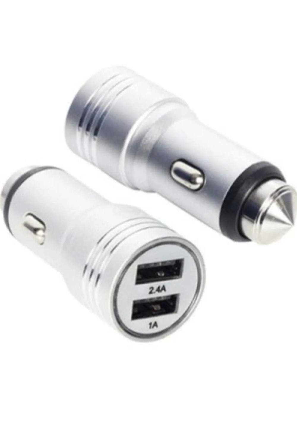 PG-8725 ARAÇ ŞARJI METAL MİCRO ÇİFT USB 3.1A