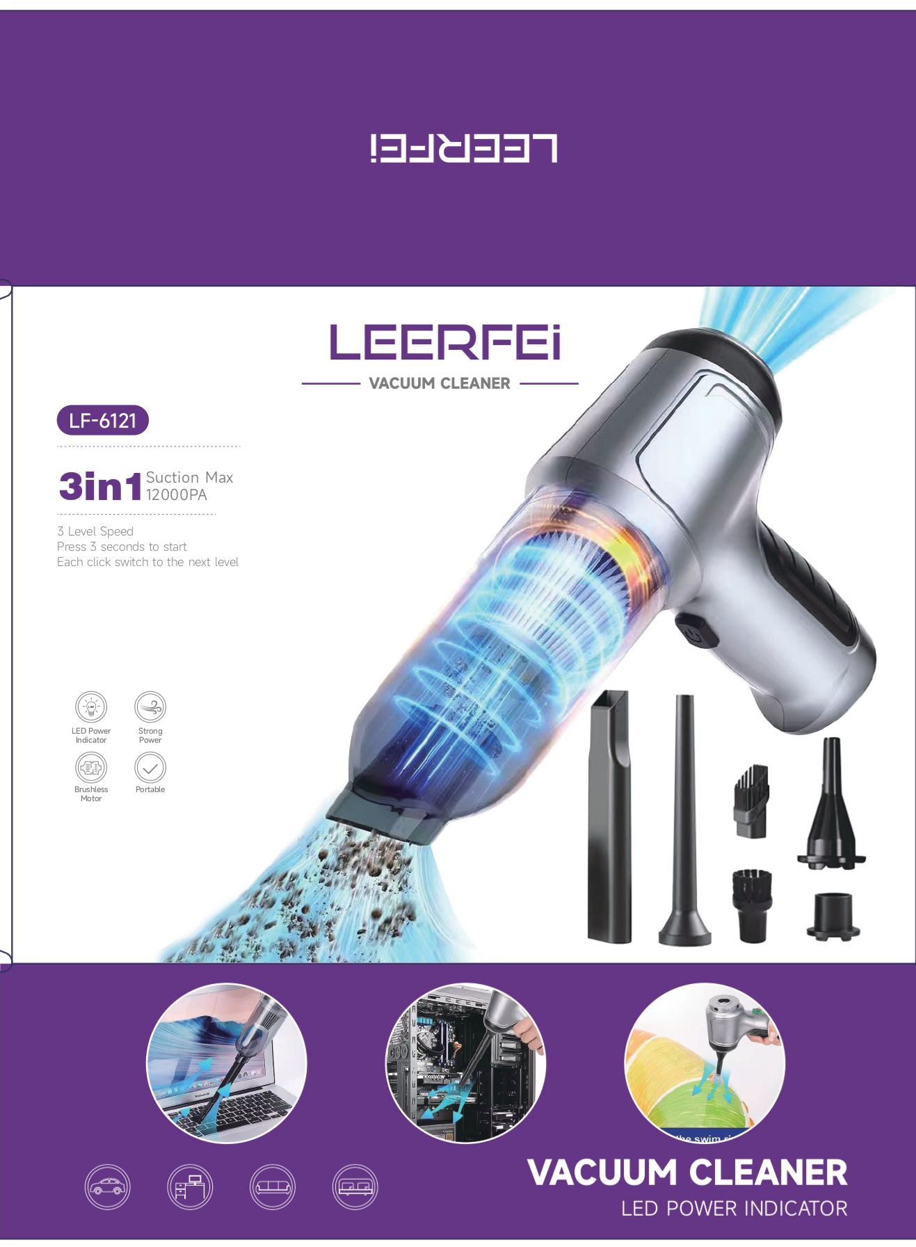 LF-6121 // VACUUM CLEANER EL SÜPÜRGESİ // LEERFEİ