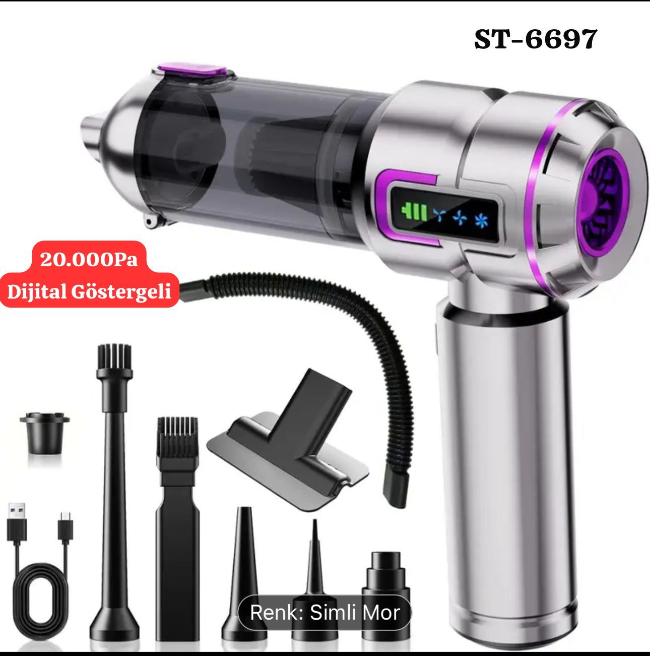 ST-6697  // GÖSTERGELİ VACUUM CLEANER EL SÜPÜRGESİ // LEERFEI