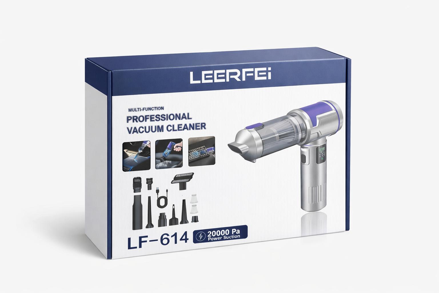 LF-614 // ÇANTALI  DİGİTALLİ VACUUM CLEANER EL SÜPÜRGESİ // LEERFEİ