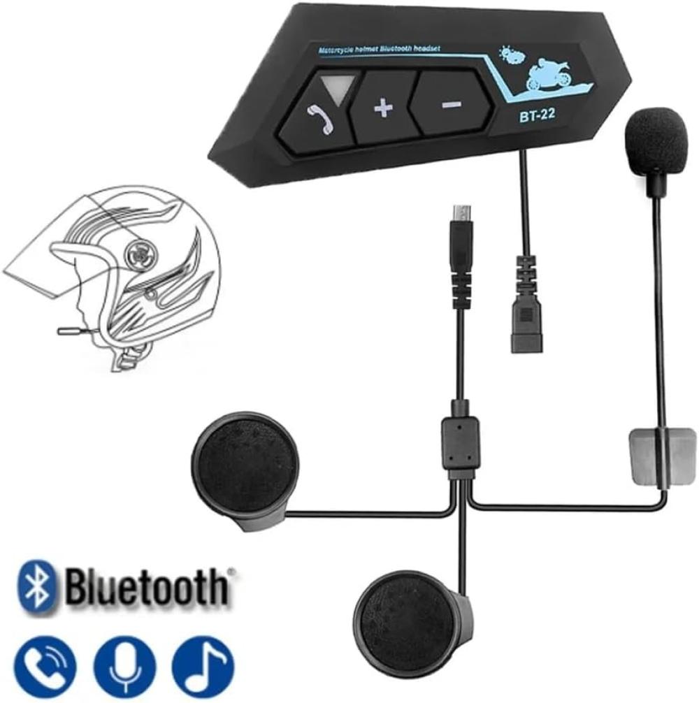 BT22 // İNTERKOM MOTORCU BLUETOOTH KULAKLIK // LEERFEI