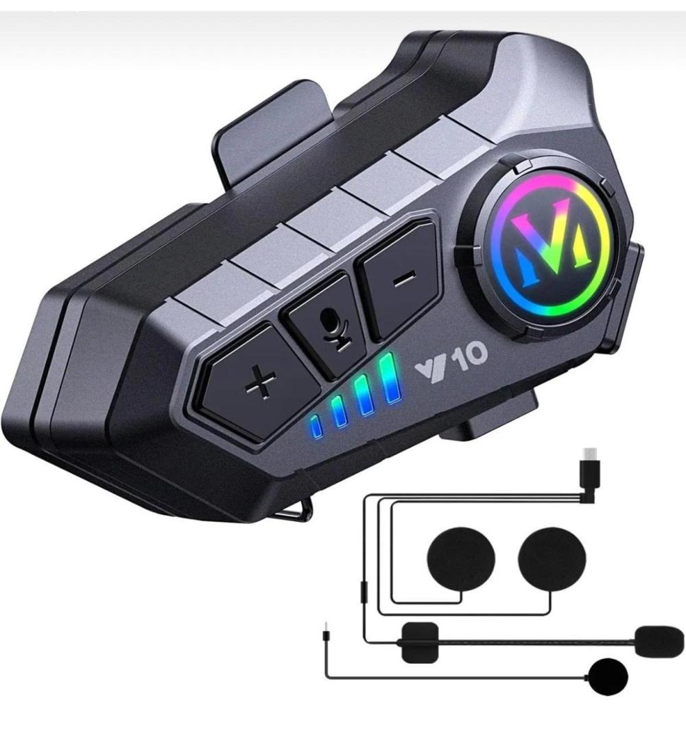 Y10 // INTERCOM MOTORCU BLUETOOTH KULAKLIK // LEERFEI