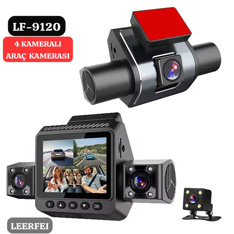 LF-9720 //  ARAÇ KAMERASI - DÖRT LENSLİ - GPS DASHCAM WIFI ARAÇ KAMERASI