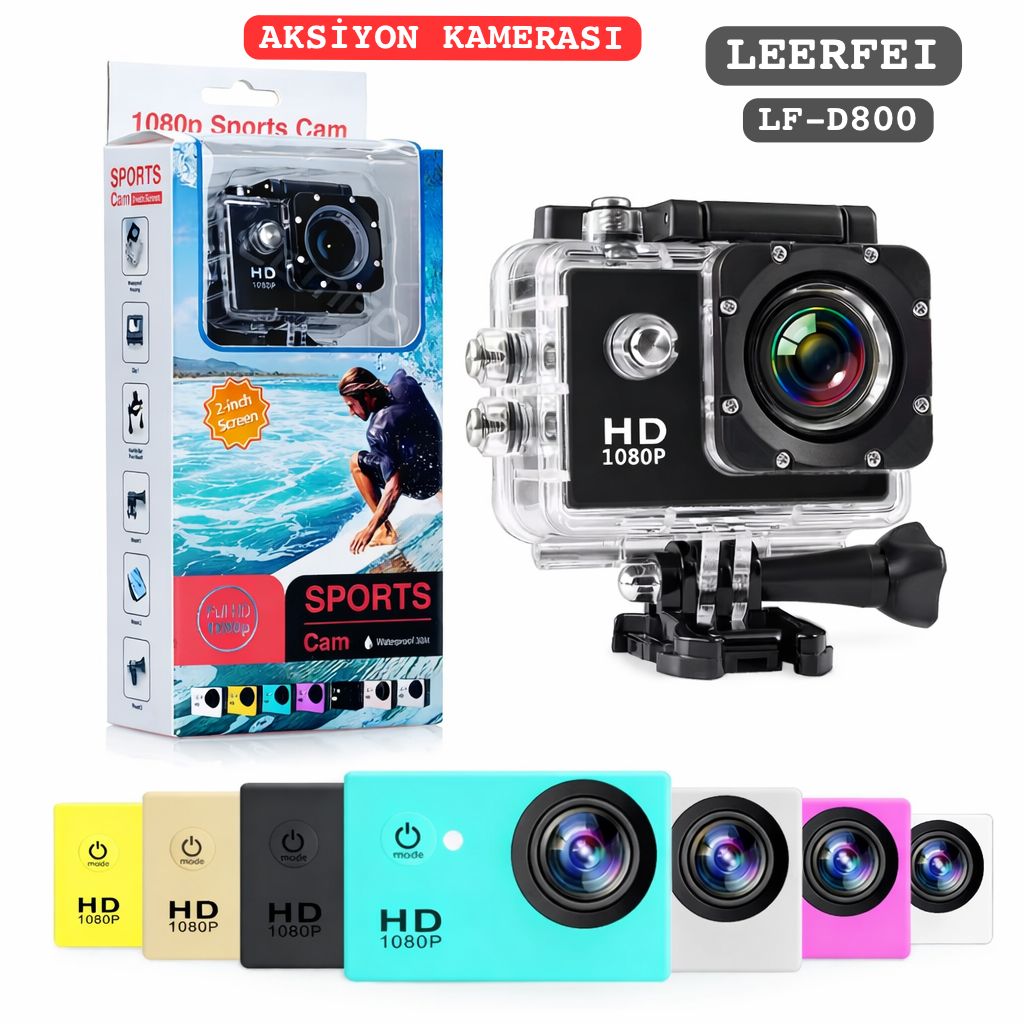 LF-D800 AKSİYON KAMERASI SPORTS  1080P FULL HD