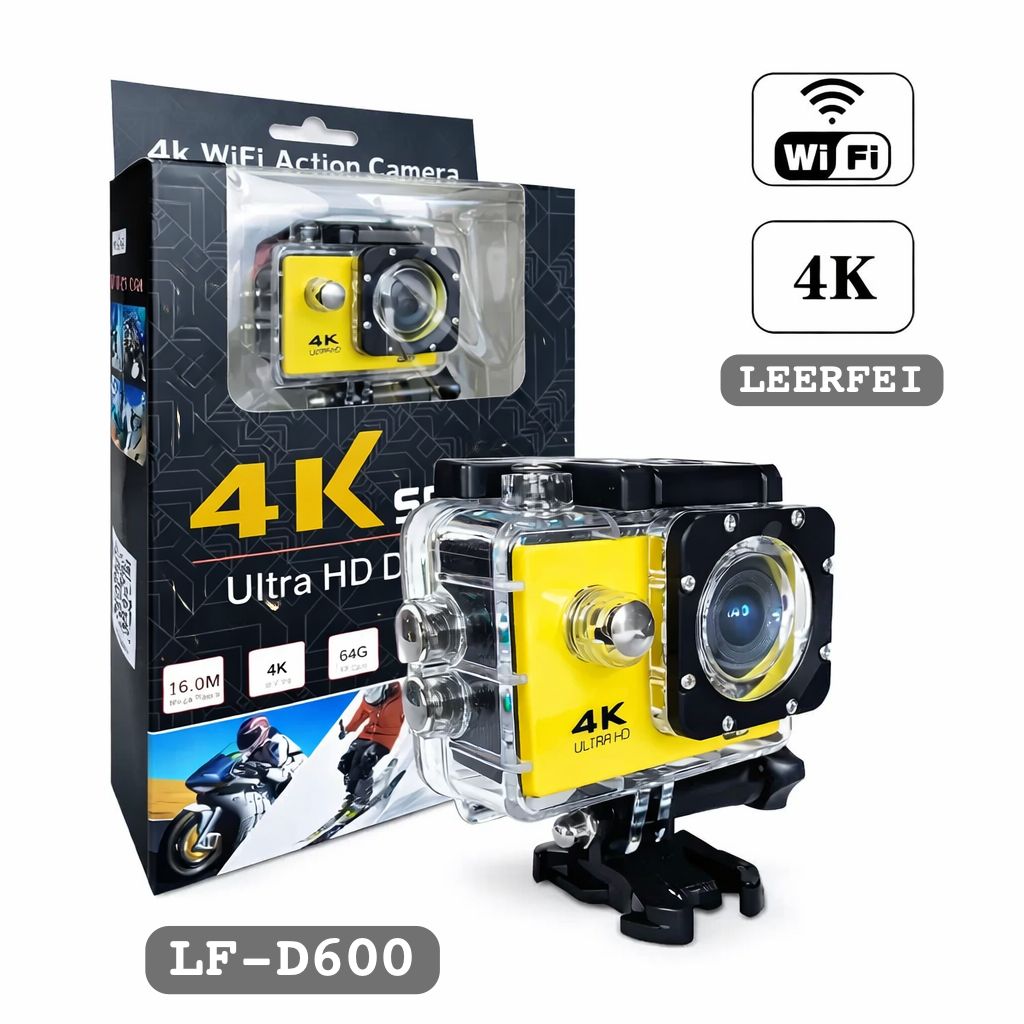 LF-D600 AKSİYON KAMERASI  4K SPORTS  ULTRA HD DV  30M