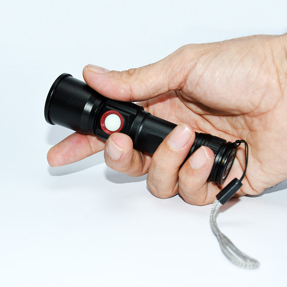 1000 Lümen USB Şarjlı LED El Feneri XML-2 Güçlü Aydınlatma Kompakt Taşınabilir Model WT-611