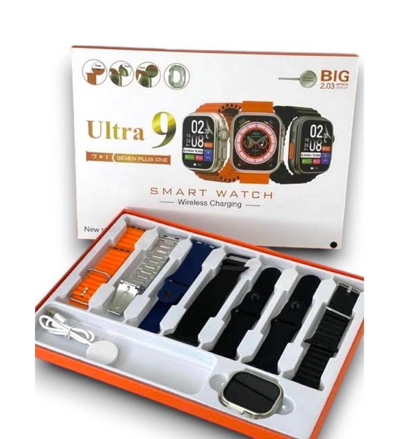 LF-ULTRA9 7 KORDONLU AKILLI SAAT -SİYAH KUTU-LEERFEİ