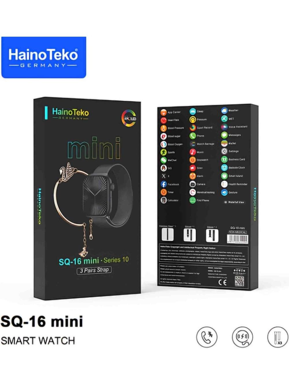 SQ-16 MİNİ / SERIES 10 3 KORDONLU BAYAN  AKILLI SAATİ / HAINOTEKO