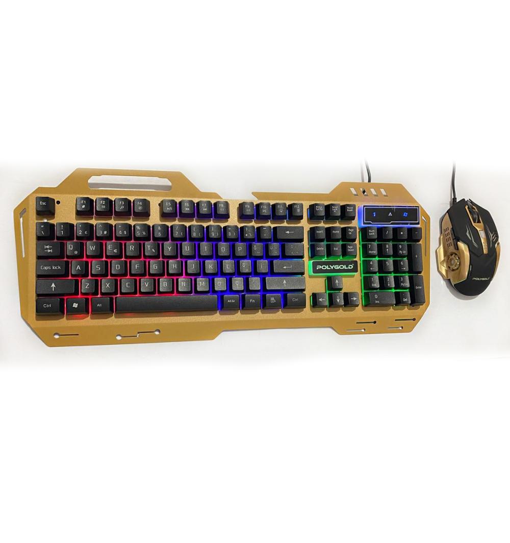 PG-8014 / KABLOLU OYUN KLAVYE-MOUSE SETİ /