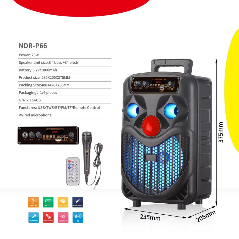 NDR-P66 SPEAKER BLUETOTH IŞIKLI