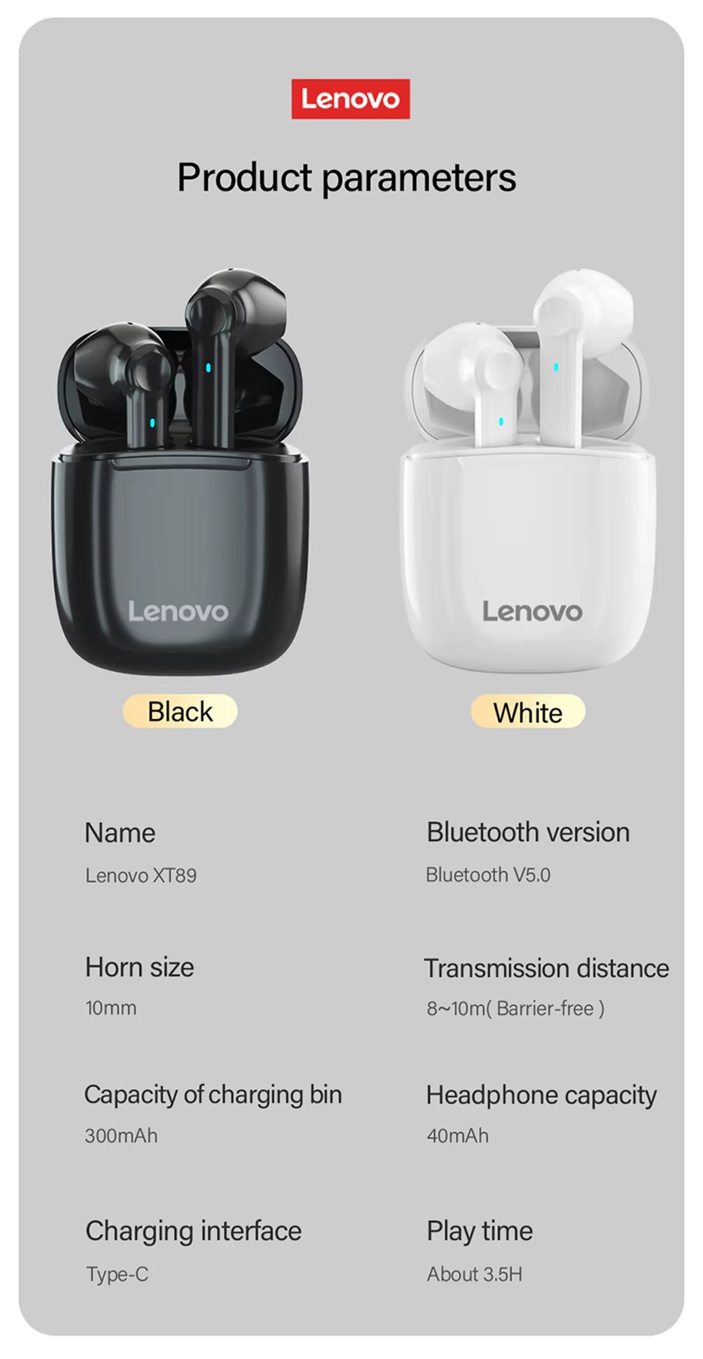 XT89 LENOVO BLUETOOTH KULAKLIK