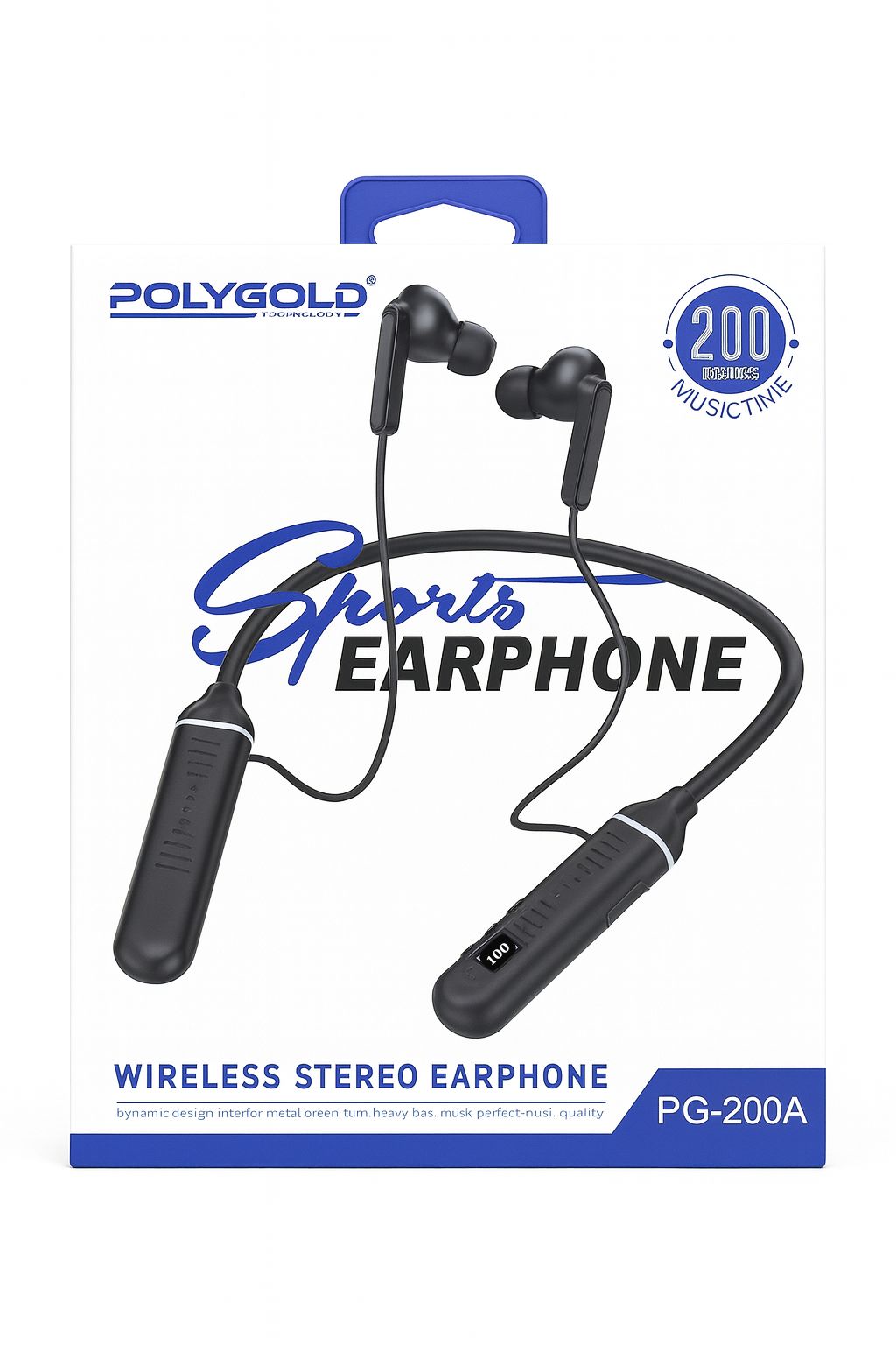 PG-200A  BOYUN ASKILI  BLUETOOTH KULAKLIK SİLİKONLU 200 SAAT