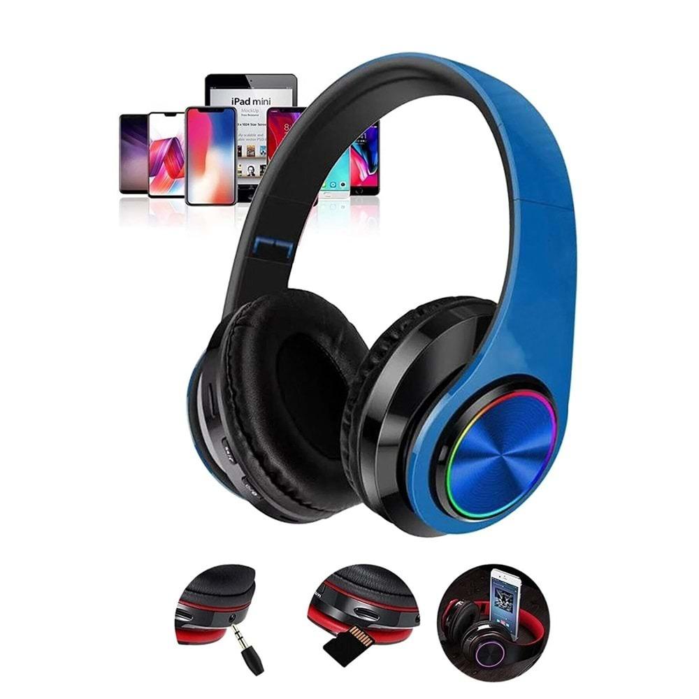 B39 IŞIKLI BLUETOOTH TF KULAKLIK