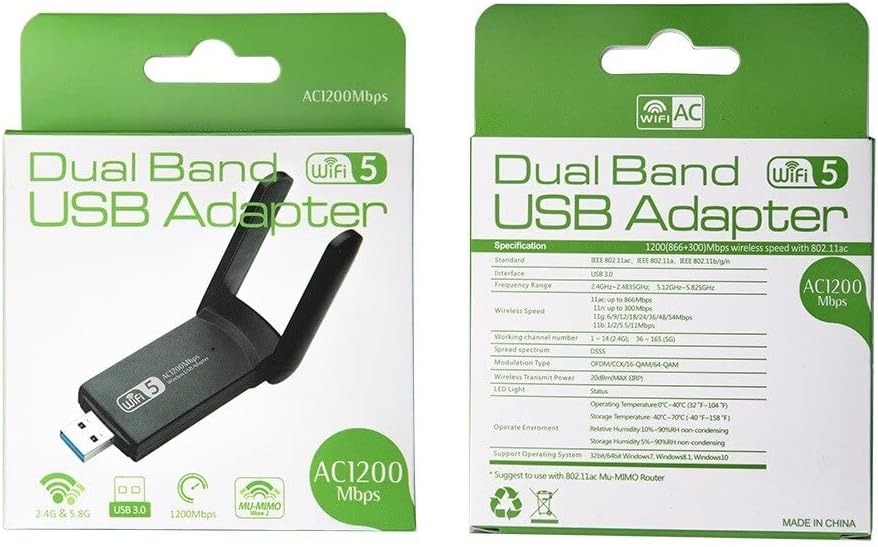 PG-1300 AC1300 Mbps DUAL BAND USB 3.0 ADAPTÖR KABLOSUZ WİFİ ALICI