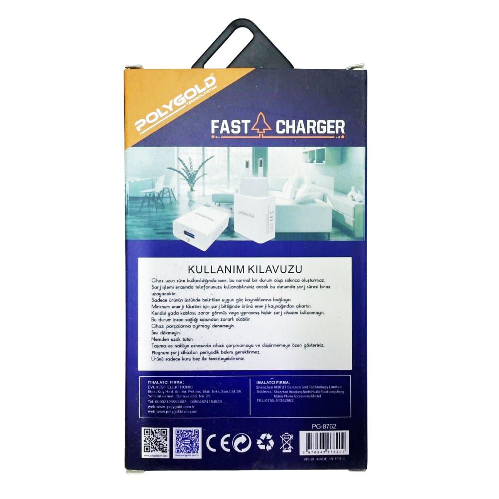POLYGOLD 5V 3A IPHONE ŞARJ ALETİ PG-8762