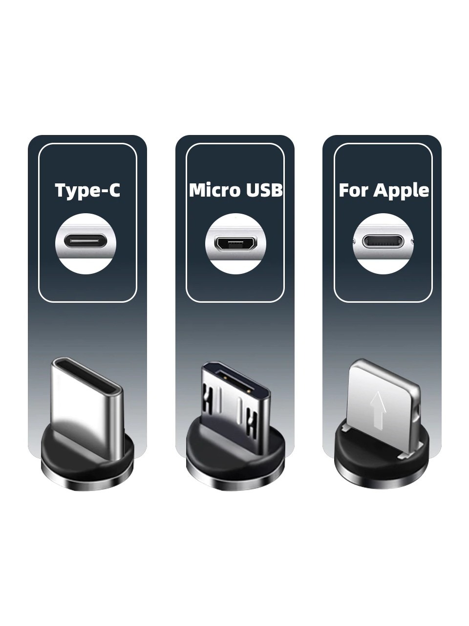 PG-469 / MIKNATISLI 3 İN 1 KABLO (ANDROID - IOS - TYPE-C)