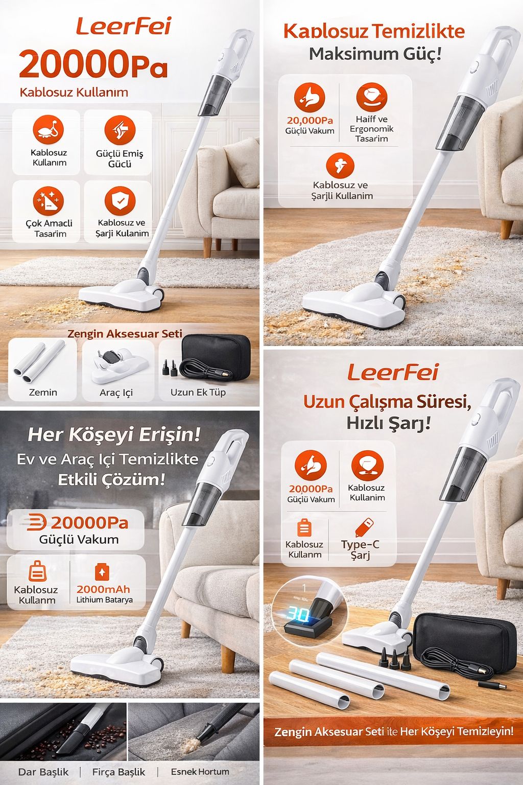 ST-6101EG// KATLANIR VACUUM CLEANER EL SÜPÜRGESİ // LEERFEİ