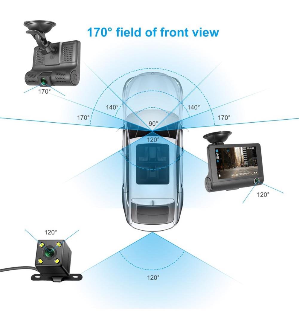 LF-504 ÇİFT LENSLİ ARAÇ İÇİ  DİKİZ GPS DASHCAM WIFI ARABA KAMERASI