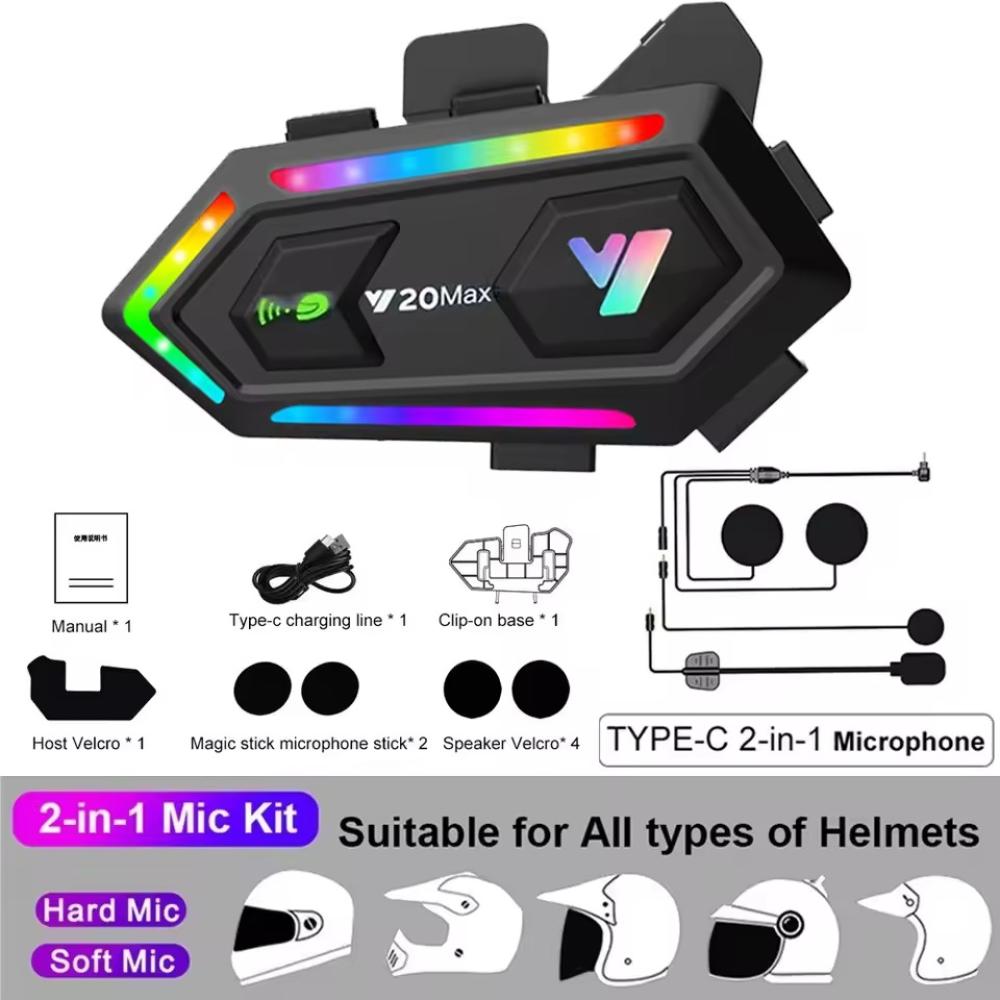 DT-Y20 // İNTERKOM MOTORCU BLUETOOTH KULAKLIK // LEERFEI