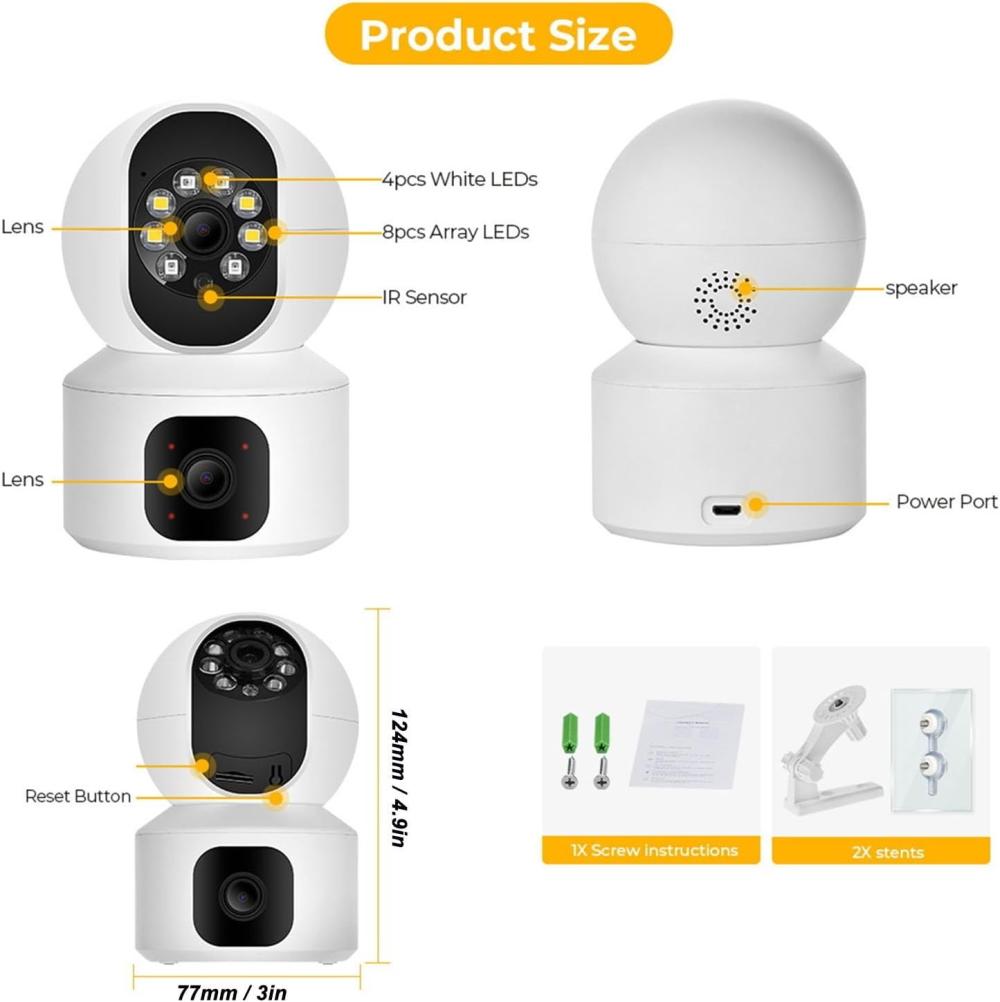 LF-Q5 // ÇİFT KAMERALI  HD WİFİ IP KAMERA // LEERFEI
