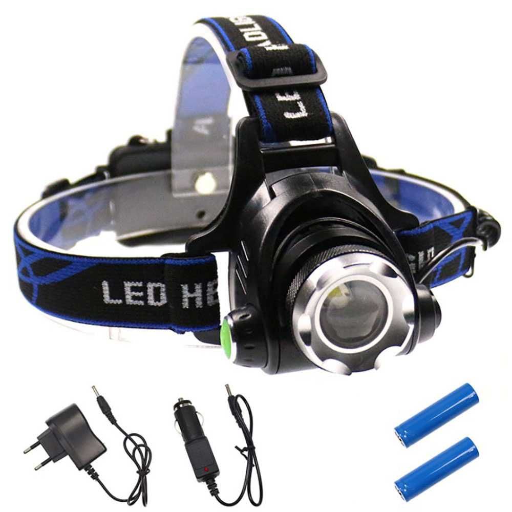 800 Lümen TX6 Şarjlı Zoomlu LED Kafa Feneri Güçlü Aydınlatma Profesyonel Kullanım WT-120