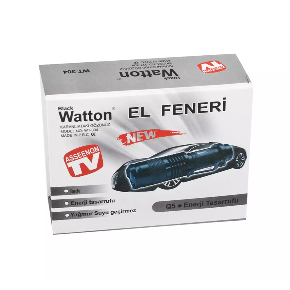 Mini LED Fener Küçük Boy Yüksek Aydınlatma Gücü Kompakt Taşınabilir Model WT-304