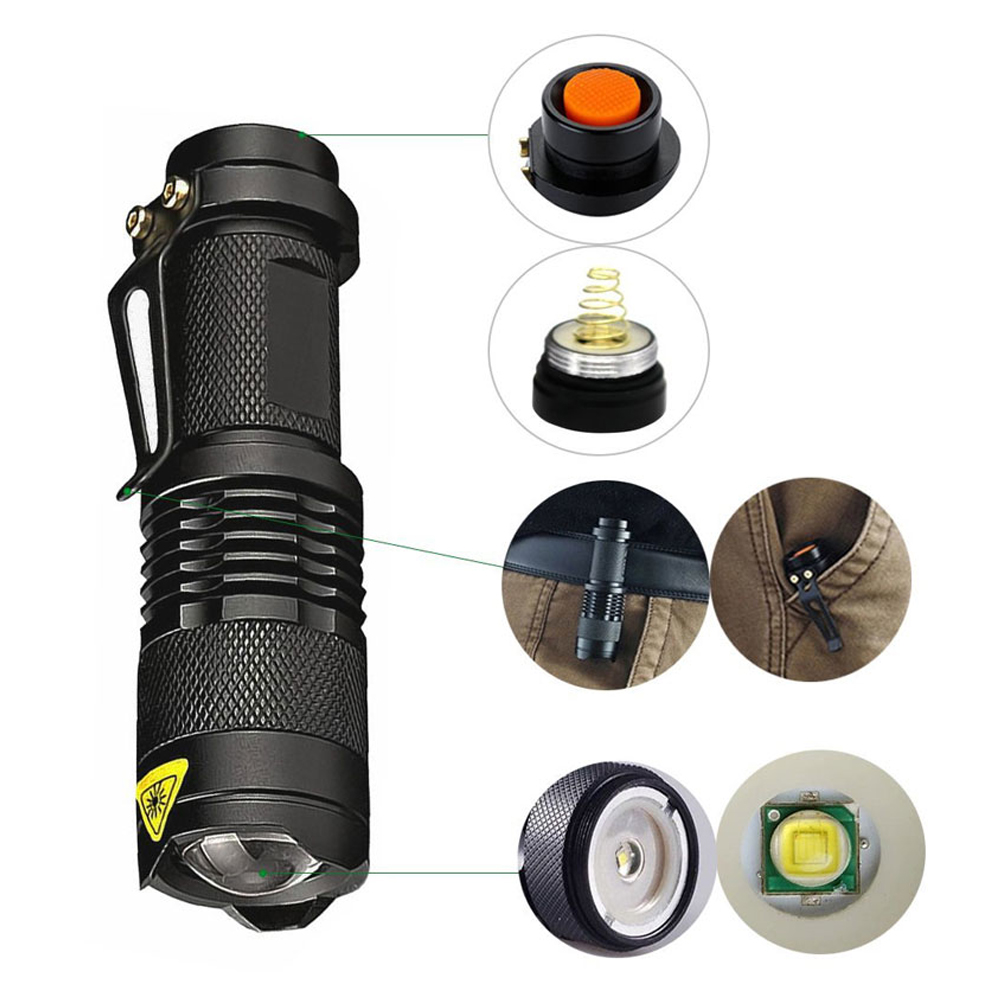 Mini LED Fener Küçük Boy Yüksek Aydınlatma Gücü Kompakt Taşınabilir Model WT-304