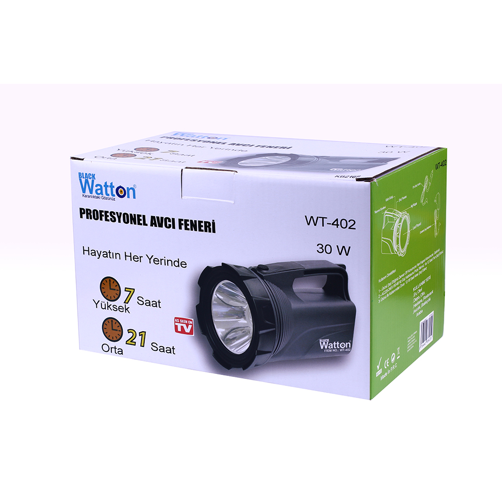 30W LED El Feneri Profesyonel Güç ve Net Görüş WT-402