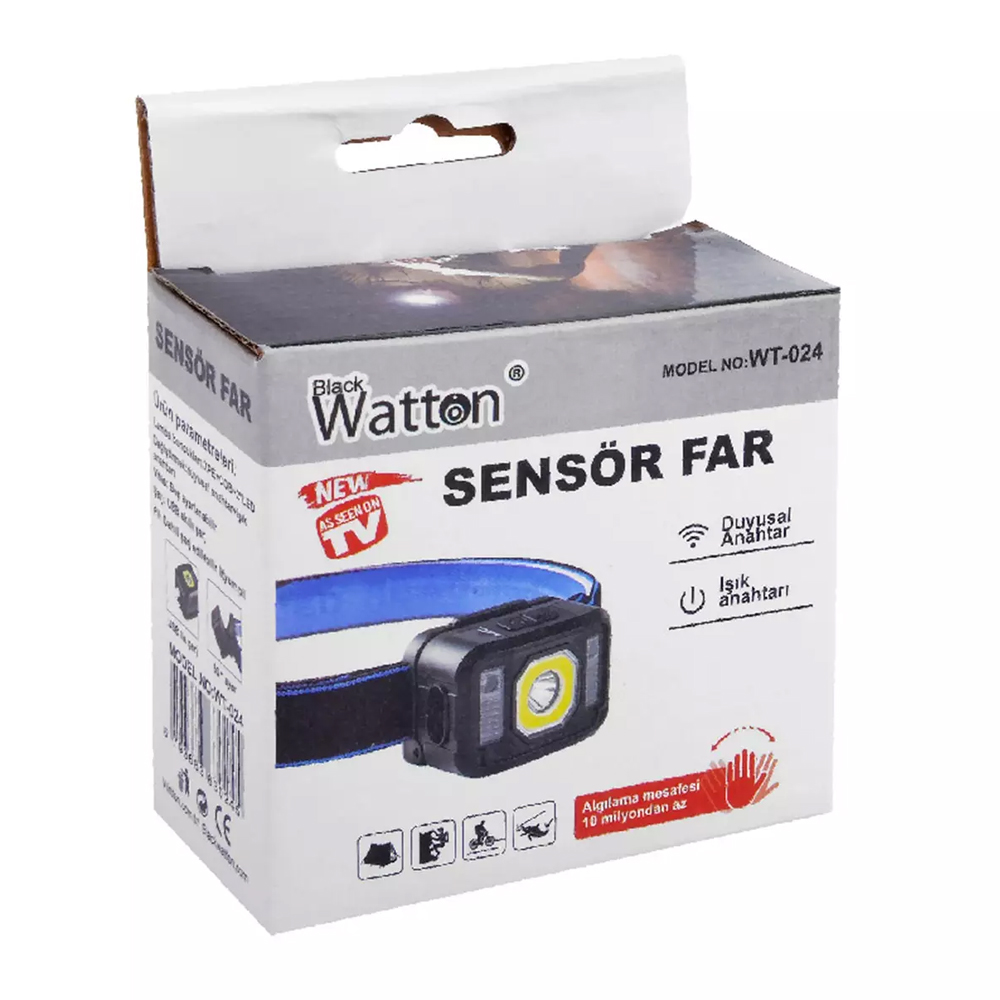 Pratik Sensörlü Sinyalli Kafa Lambası LED Güçlü Aydınlatma Yüksek Performans WT-024