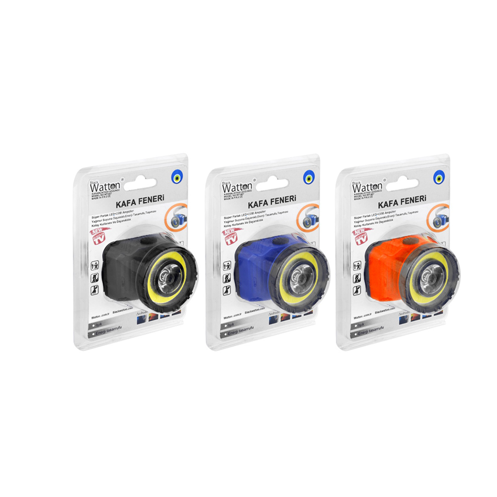 Güçlü Pilli Kafa Lambası LED Yüksek Aydınlatma Kompakt Taşınabilir Model WT-607