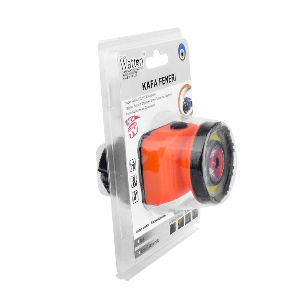 Güçlü Pilli Kafa Lambası LED Yüksek Aydınlatma Kompakt Taşınabilir Model WT-607