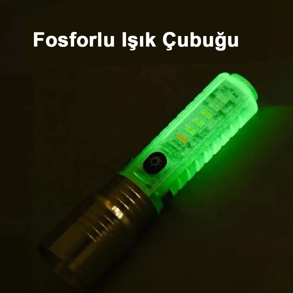 8 Fonksiyonlu Şarjlı LED Fener Yüksek Performanslı Güçlü Aydınlatma Sistemi WT-609