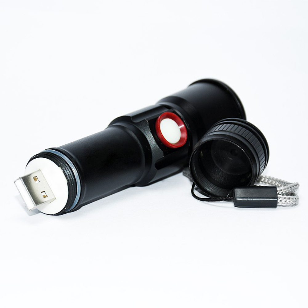 1000 Lümen USB Şarjlı LED El Feneri XML-2 Güçlü Aydınlatma Kompakt Taşınabilir Model WT-611