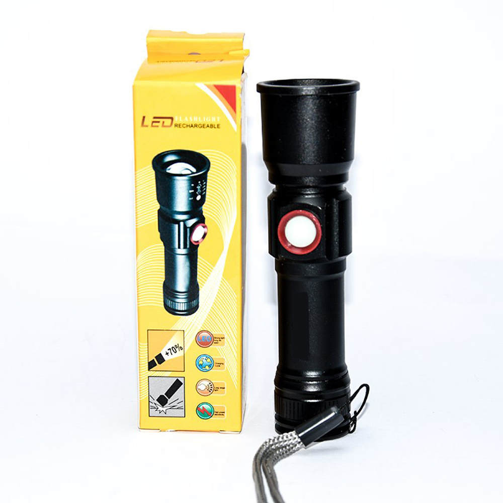 1000 Lümen USB Şarjlı LED El Feneri XML-2 Güçlü Aydınlatma Kompakt Taşınabilir Model WT-611