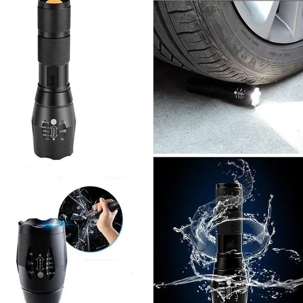 Q5 LED El Feneri Beyaz Sarı Mor Işık Modlu Çok Fonksiyonlu Aydınlatma WT-610