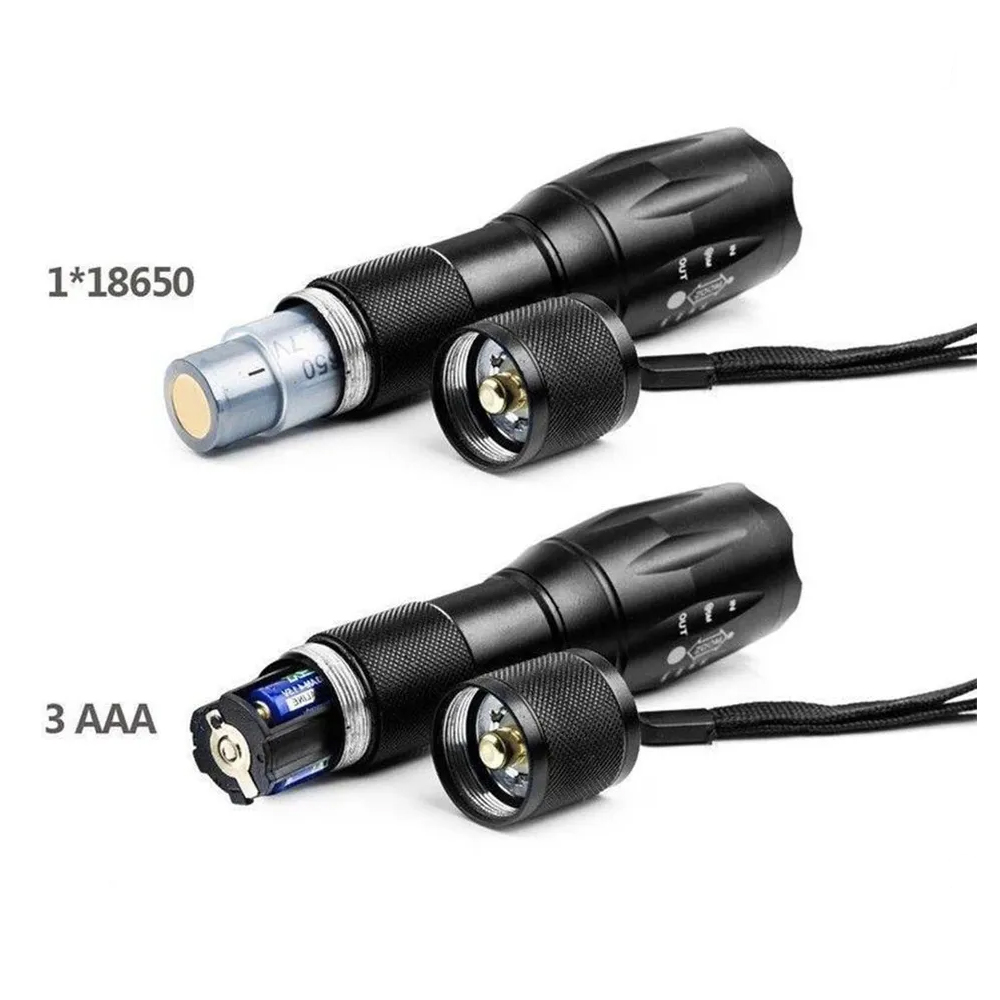 Q5 LED El Feneri Beyaz Sarı Mor Işık Modlu Çok Fonksiyonlu Aydınlatma WT-610