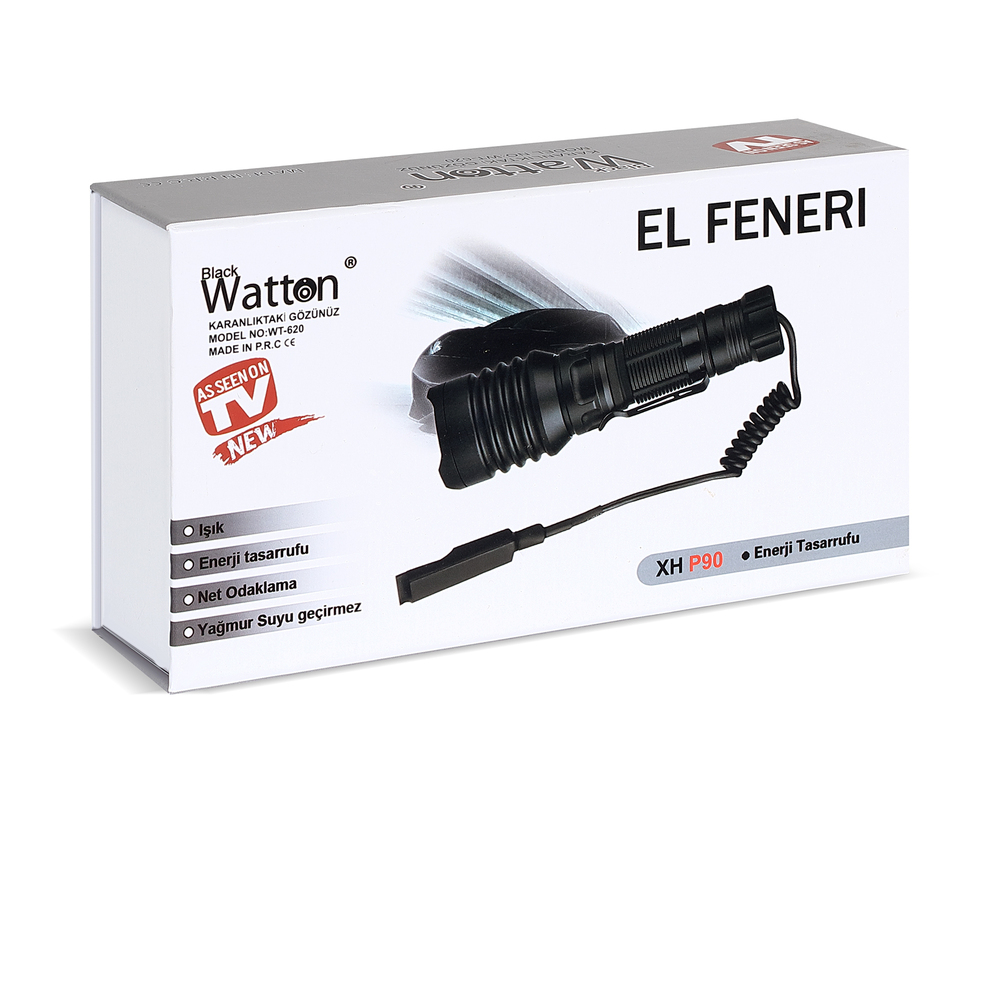 TG-10 LED Fener Profesyonel Av ve Outdoor Kullanım Güçlü Aydınlatma WT-620