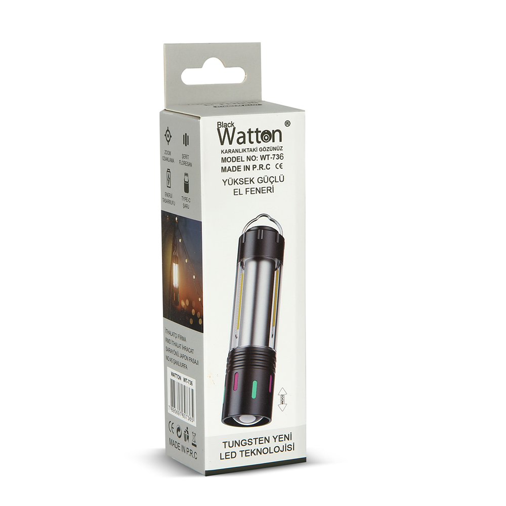 TG LED Şarjlı Kamp Lambası Ortam Aydınlatmalı Taşınabilir Güçlü Işık WT-736