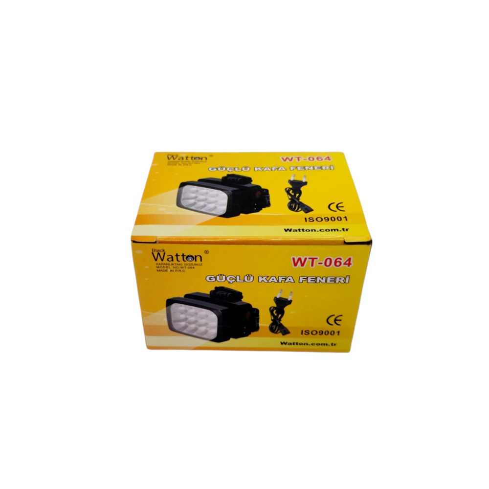12 Ledli Güçlü Şarjlı Kafa Lambası Watton -064/048